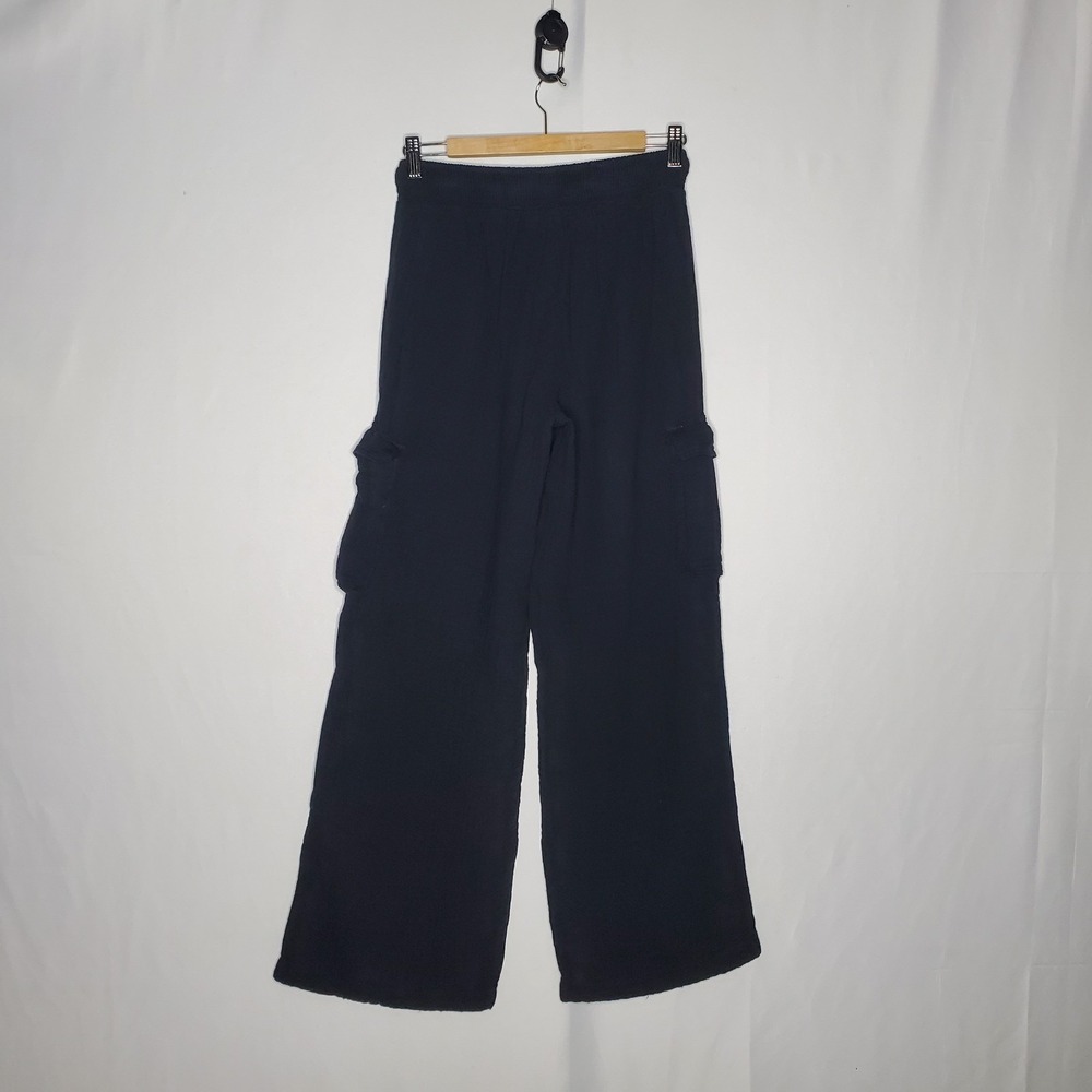Aerie‎ Wide Leg Cargo Pants Women XS Gauze Cotton Beachy Coastal Boho